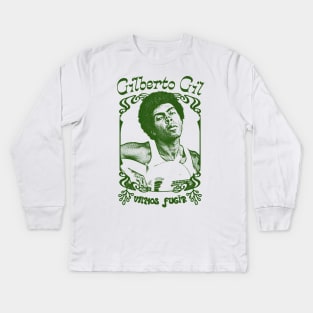 Gilberto Gil \/\/\/ Retro Original Fan Art Design Kids Long Sleeve T-Shirt